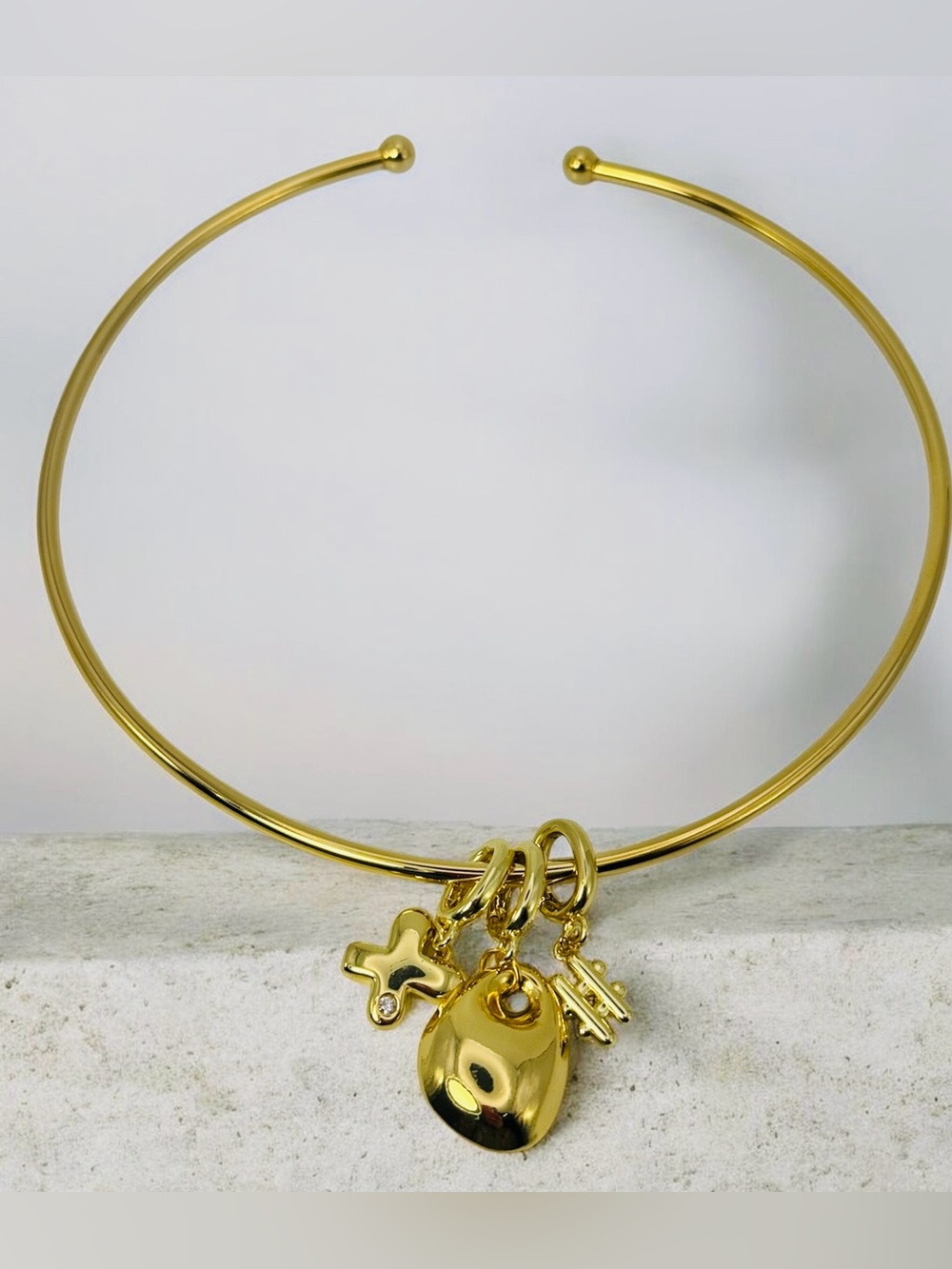 24K Gold-Plated Minimalist Charm Choker